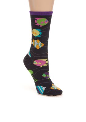 Hot Sox Tropical Fish Crew Sock