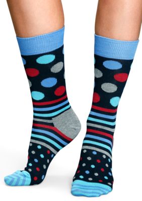 Happy Socks Dots & Stripe Crew Sock