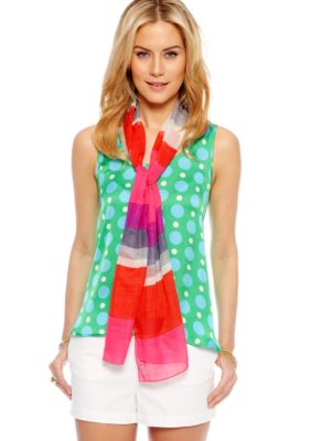 CYNTHIA Cynthia Rowley Multi Spade Stripe Scarf