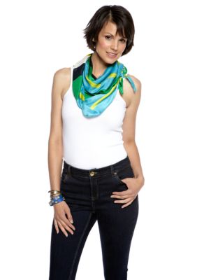 CYNTHIA Cynthia Rowley Diagonal Stripe Scarf