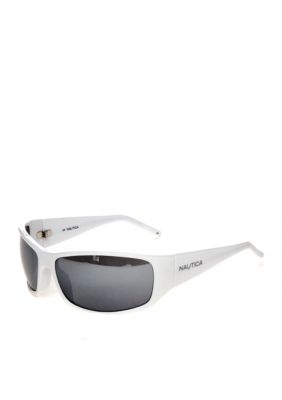Nautica Large Plastic Wrap Sunglasses