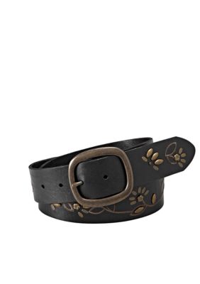 Fossil Floral Studded Vine Belt