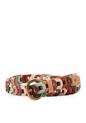 Fossil Square Link Woven Belt