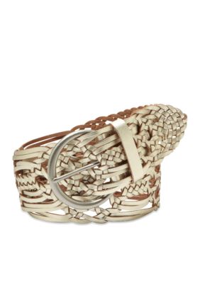 Fossil Wide Woven Waist Belt