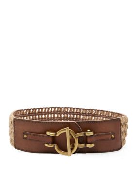 Fossil Macrame Stretch Belt