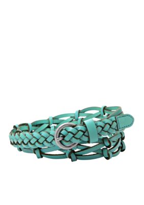 Fossil Knotted Woven Denim Belt