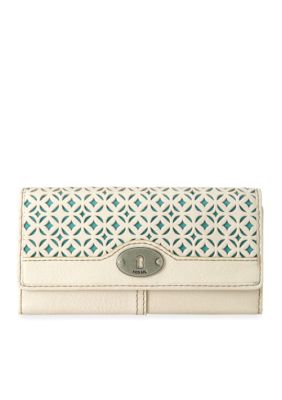 Fossil Marlow Perforated Leather Zip Clutch