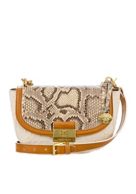 Brahmin Polly Rose Natural Anaconda Crossbody