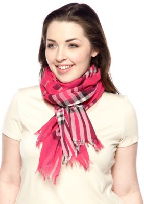 V Fraas Cotton Plaid Neckwrap