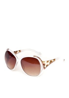 Jessica Simpson Oversized Plastic Glam Sunglasses