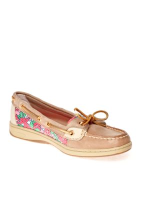 Sperry&reg; Top-Sider Angelfish Boat Shoe - Linen/Berry Floral Sequin