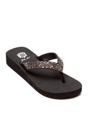 yellow box sandals at belk