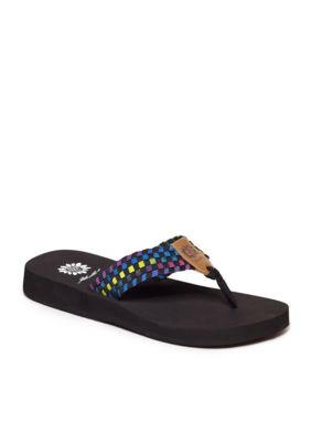 belk yellow sandals