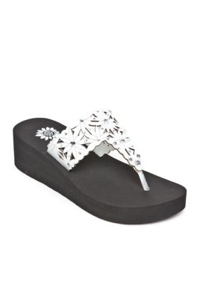 yellow box sandals at belk