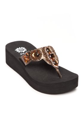 yellow box sandals at belk