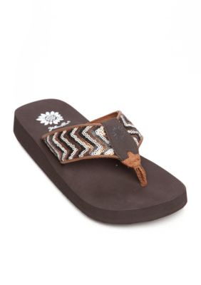 belk yellow sandals