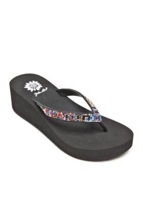 belk yellow sandals
