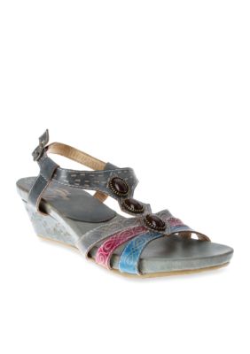 Spring Step Peppermint Wedge Sandal