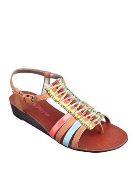 Pink & Pepper Mallorca Sliver Wedge Sandal