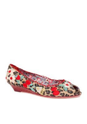 Poetic Licence Amy's Flowers Peeptoe Wedge