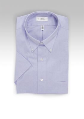 Van Heusen Pinpoint Short Sleeve Dress Shirt
