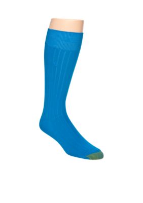 Gold Toe&reg; Bright Color Solid Rayon Rib Socks - Single Pair