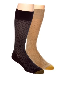 Gold Toe Diamond Neat Dress Socks - Single Pair