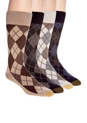 Gold Toe&reg; Village Argyle with AquaFX Socks - Single Pair