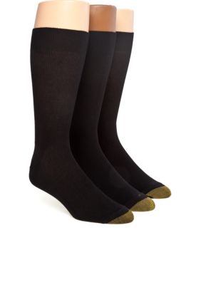 Gold Toe&reg; Metropolitan 3-Pack Crew Dress Socks