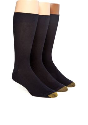 Gold Toe Metropolitan 3-Pack Crew Dress Socks