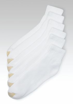 Gold Toe&reg; 6 Pack Cotton Quarter Athletic Socks