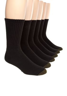 Gold Toe Big & Tall  Cotton Crew 6 Pk  Athletic Socks