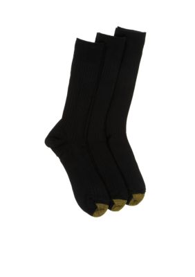 Gold Toe&reg; Big & Tall 3 Pack Canterbury Dress Socks
