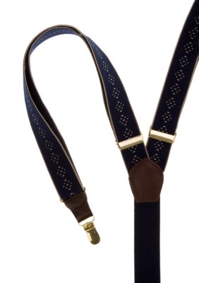 Saddlebred Diamond Patterned Clip Suspender 