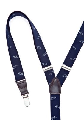 Saddlebred Whale Patterned Suspenders