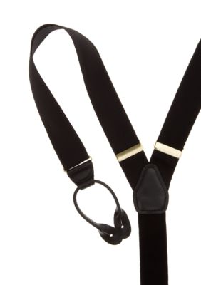 Saddlebred Solid Button End Suspenders