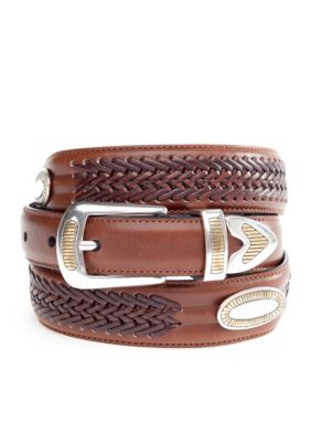Saddlebred&reg; Casual Brushed Silver Belt