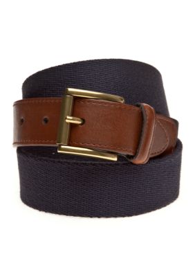 Saddlebred Fabric Leather Tab Belt