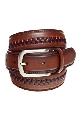Saddlebred&reg; Leather Braided Center Belt