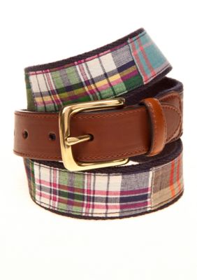Saddlebred Madras Plaid Belt
