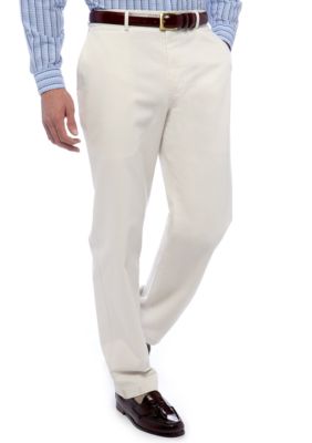 Black Brown 1826 Flat Front Cotton Twill Pants