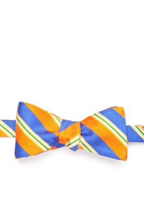 Saddlebred Textured Multi Bar Stripe Bow Tie