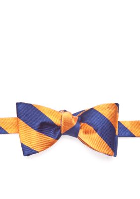 Saddlebred Reversible Textured Rugby Stripe Bow Tie