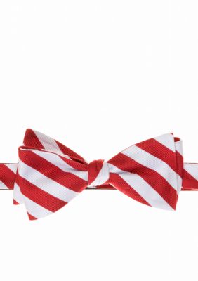 Saddlebred Collegiate Rugby Stripe Bow Tie