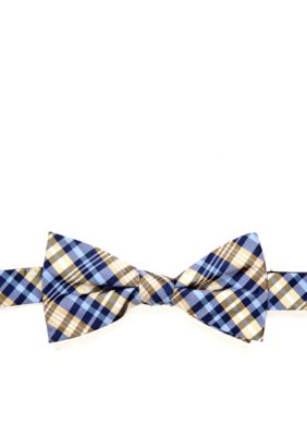 Saddlebred Pre-tied Taffeta Plaid Bow Tie