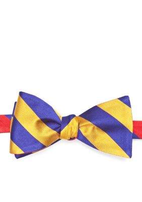 Saddlebred Reversible Rugby Stripe Bow Tie
