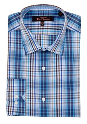 Ben Sherman Slim Fit Kings Plaid Dress Shirt