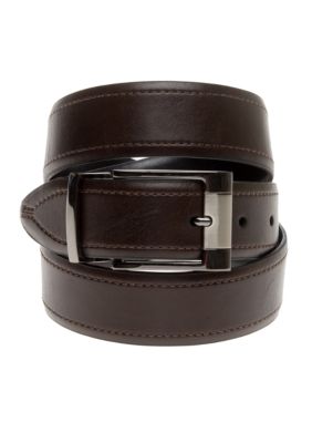Geoffrey Beene Men's Leather Reversible Dress Belt