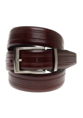 Geoffrey Beene Men's Double Stitch Reversible Dress Belt