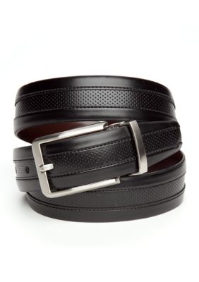 Geoffrey Beene Gun Metal Reversible Belt